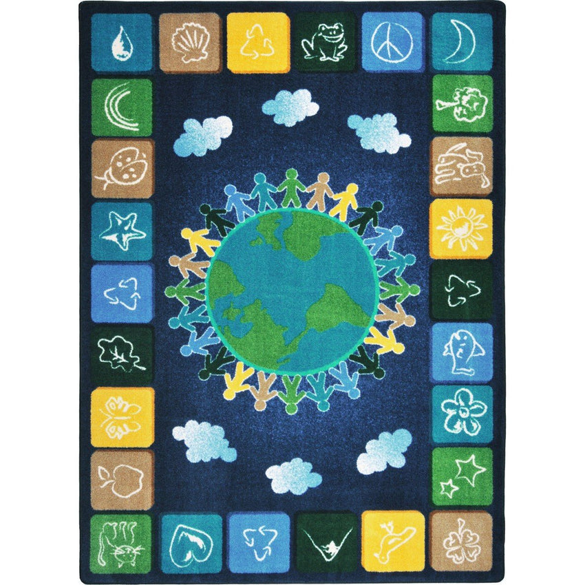 One World Kid Essentials Collection Area Rug for Classrooms and Schools Libraries by Joy Carpets - SchoolOutlet