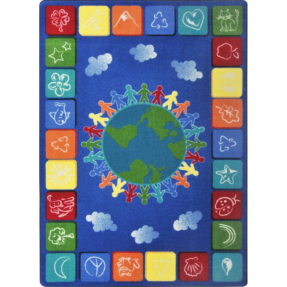 One World Kid Essentials Collection Area Rug for Classrooms and Schools Libraries by Joy Carpets - SchoolOutlet