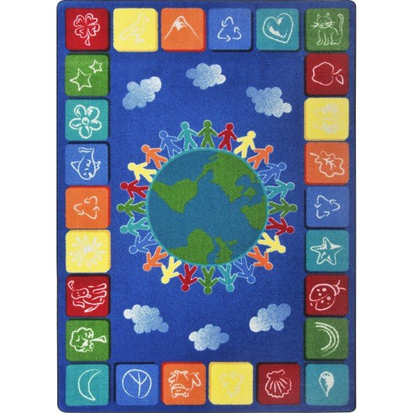 One World Kid Essentials Collection Area Rug for Classrooms and Schools Libraries by Joy Carpets - SchoolOutlet