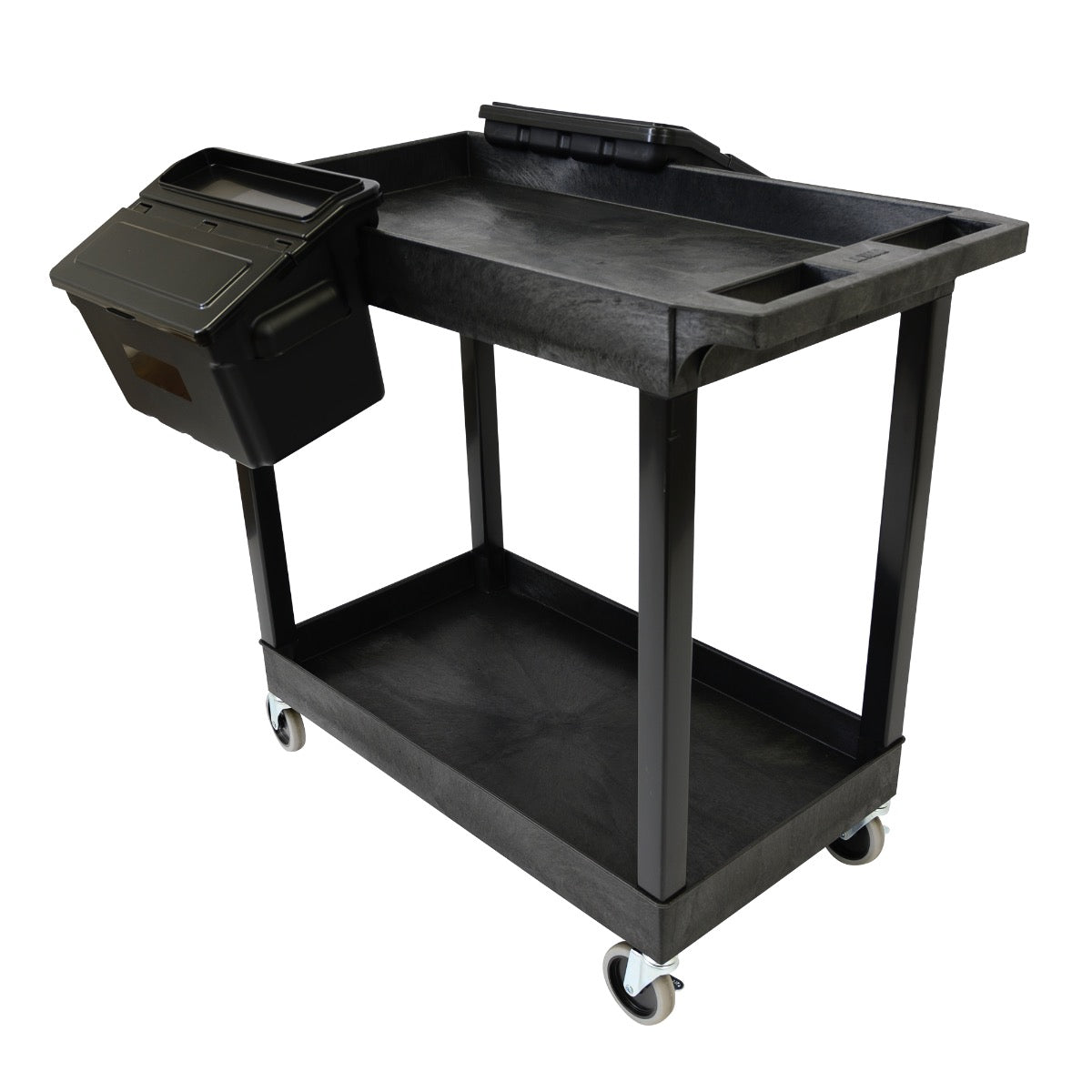 High Capacity 2 Tub Cart, 400 buy lb Capacity, Ergonomic Push Handle