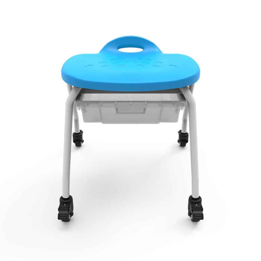 Luxor MBS-STOOL-1 - Stackable Classroom Stool with Wheels and Storage (LUX-MBS-STOOL-1) - SchoolOutlet
