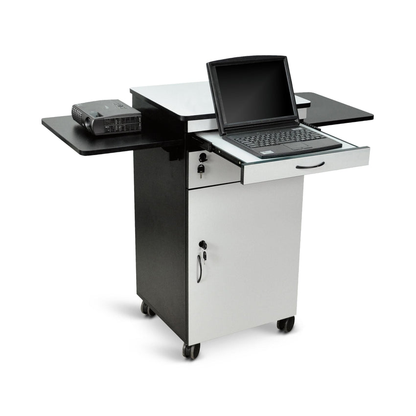 Luxor 38" Mobile AV Presentation Station Cart with Locking Cabinet WPSDD3 - SchoolOutlet