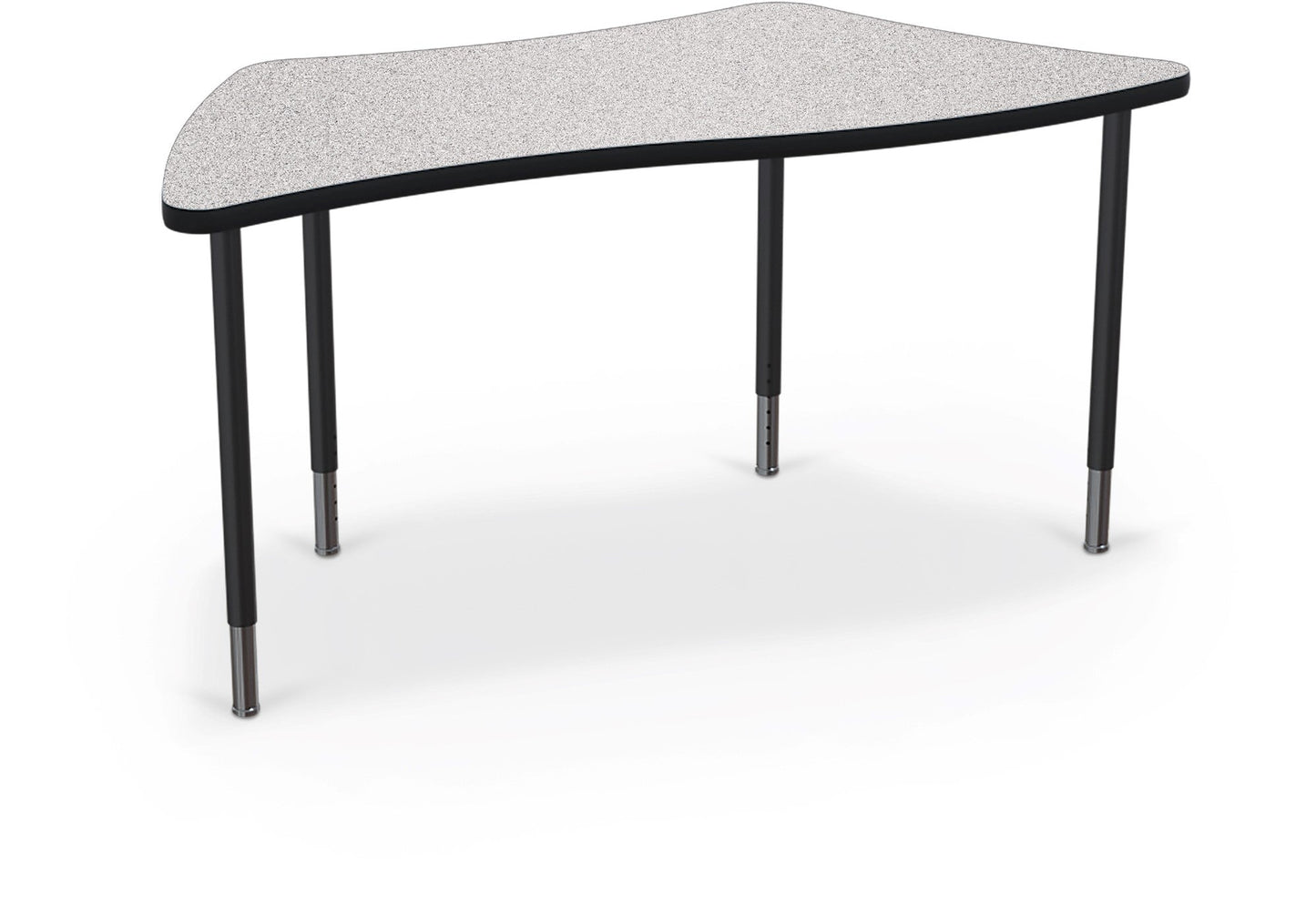 Mooreco Creator Configurable Tables - Trapezoid - Black Edgeband - Black Legs (Mooreco 1633J1) - SchoolOutlet