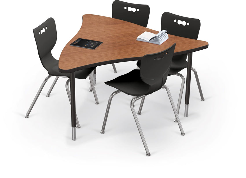 Mooreco Creator Configurable Tables - Triangle - Black Edgeband - Black Legs (Mooreco 1633K1) - SchoolOutlet