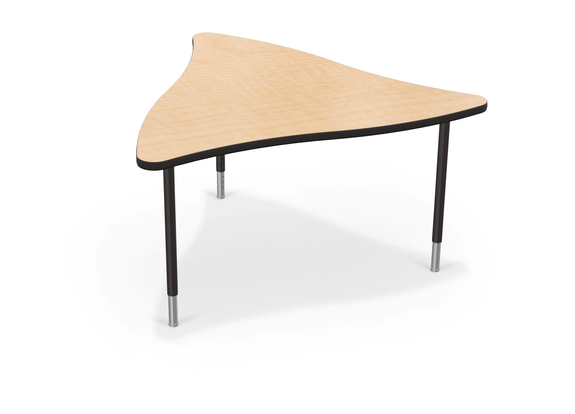 Mooreco Creator Configurable Tables - Triangle - Black Edgeband - Black Legs (Mooreco 1633K1) - SchoolOutlet