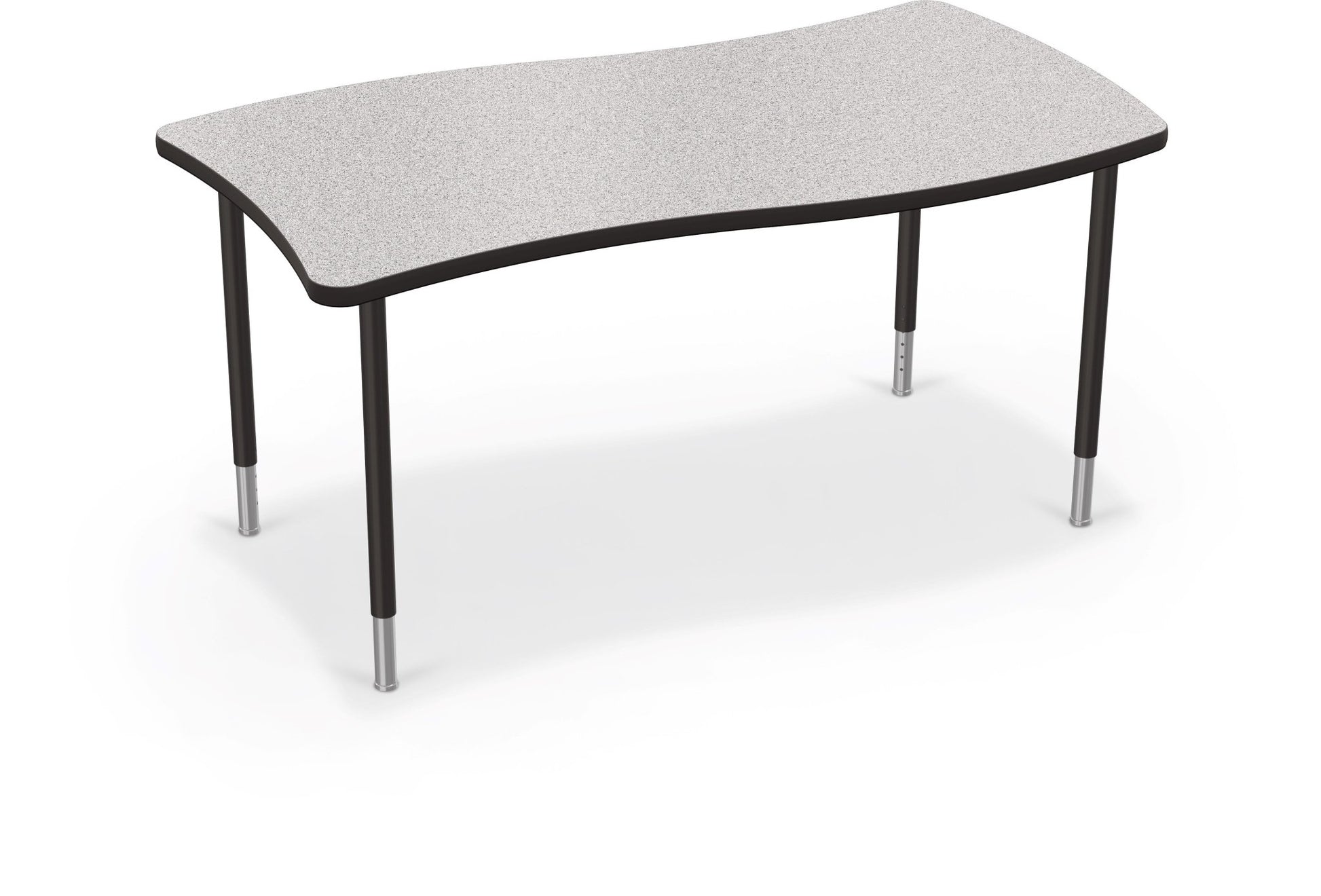 Mooreco Creator Configurable Tables - Rectangle - Black Edgeband - Black Legs (Mooreco 1633Q1) - SchoolOutlet