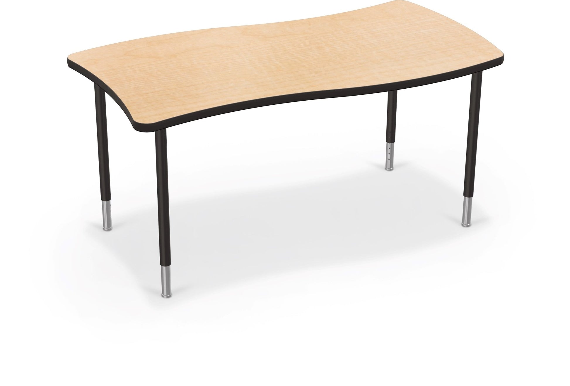 Mooreco Creator Configurable Tables - Rectangle - Black Edgeband - Black Legs (Mooreco 1633Q1) - SchoolOutlet