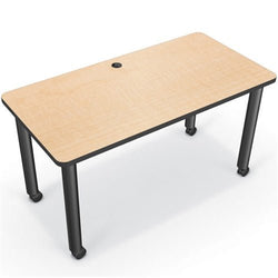 Mooreco Modular Conference Table - Rectangle - 58"W x 29"D - Black Edgeband (Mooreco 27742)