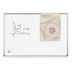 Mooreco ABC Porcelain Magnetic Markerboard with Map Rail - 1.5'H x 2'W (Mooreco 2H2NA-M)