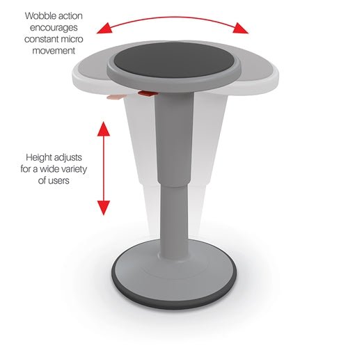 MooreCo 50970 Hierarchy Height Adjustable Grow Stool - Tall Stool (MooreCo 50970) - SchoolOutlet