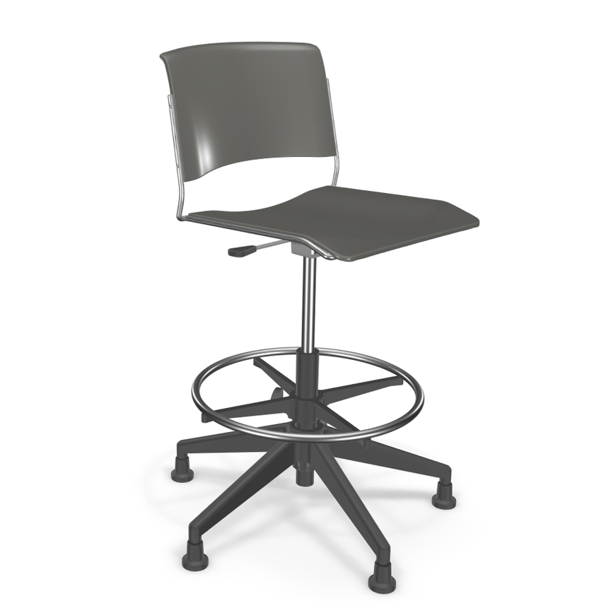 Mooreco Akt 5-Star Stool - Seat Adjusts from 23.5" to 30.5" - SchoolOutlet