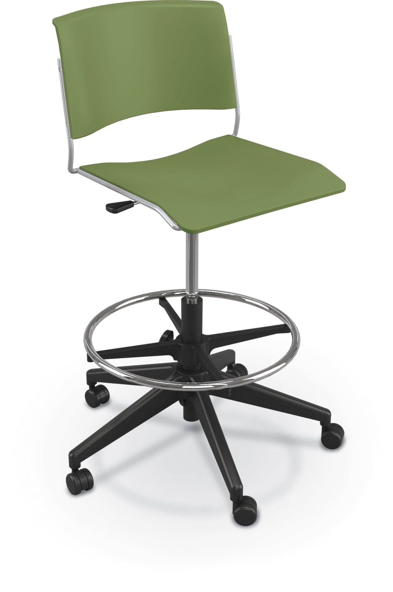 Mooreco Akt 5-Star Stool - Seat Adjusts from 23.5" to 30.5" - SchoolOutlet