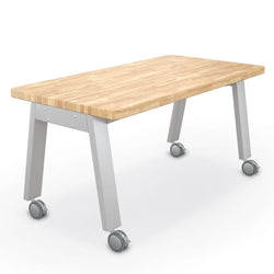 Mooreco Compass Makerspace Butcher Block Table