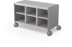 Mooreco Compass Cabinet Maxi H1 Standard Back and Side Panels, No Doors with Cubbies and Casters (MOR-A3A1X1E1X0)