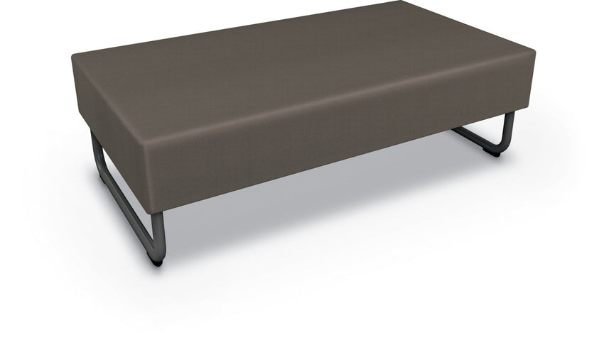 Mooreco Akt Soft Seating Lounge Loveseat Bench - Grade 02 Fabric and Powder Coated Sled Legs - SchoolOutlet