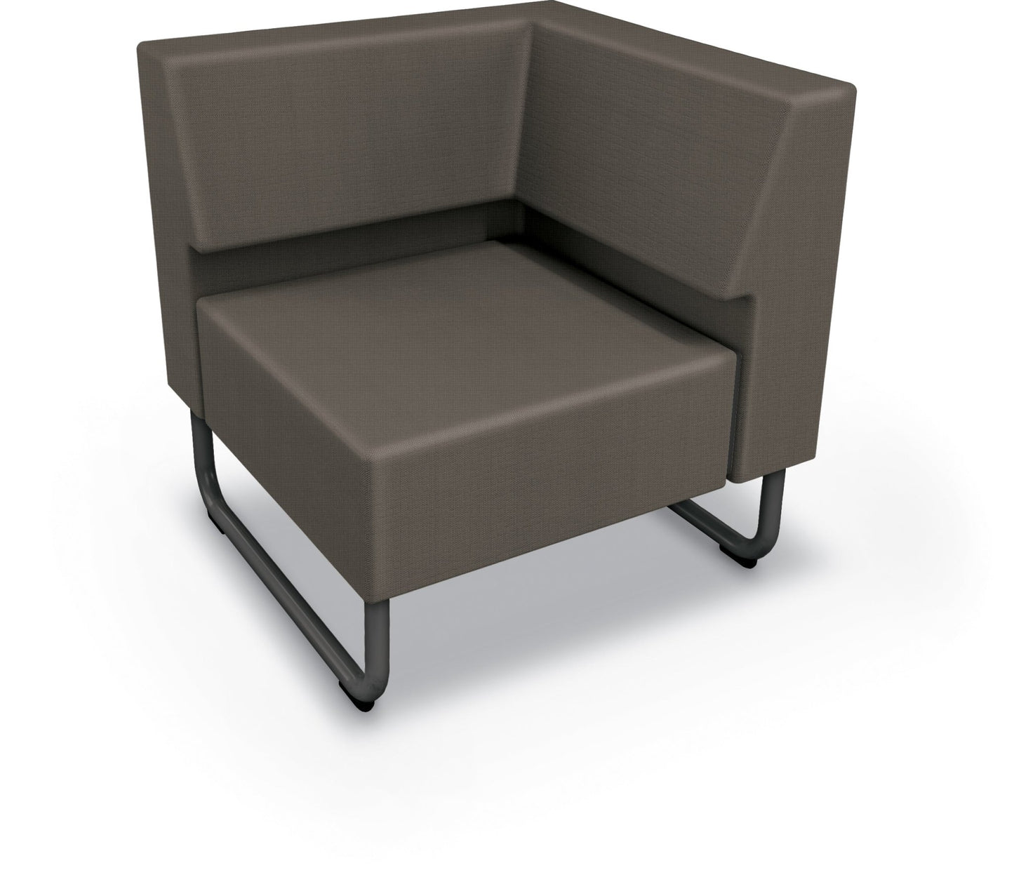 Mooreco Akt Soft Seating Lounge Corner Chair - Grade 02 Fabric and Powder Coated Sled Legs - SchoolOutlet