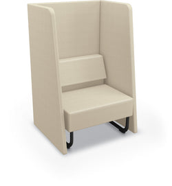Mooreco Akt Soft Seating Lounge High Back Chair - Grade 02 Fabric and Powder Coated Sled Legs