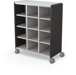 Mooreco Compass Cabinet Maxi H3 Standard Back and Side Panels, No Doors with Cubbies and Casters (MOR-C3A1X1E1X0)