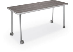 Mooreco Akt Table – 20"D x 60"W Rectangle, Laminate Top, Fixed Height Available in 29"H, 36"H, or 42"H