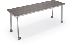 Mooreco Akt Table – 20"D x 72"W Rectangle, Laminate Top, Fixed Height Available in 29"H, 36"H, or 42"H