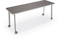 Mooreco Akt Table – 24"D x 72"W Rectangle, Laminate Top, Fixed Height Available in 29"H, 36"H, or 42"H