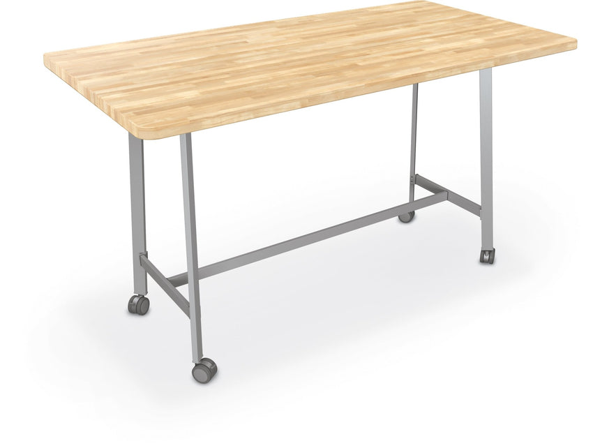 Mooreco Akt Table – 36"D x 72"W Rectangle, Laminate or Butcher Block Top, Fixed Height Available in 29"H, 36"H, or 42"H - SchoolOutlet