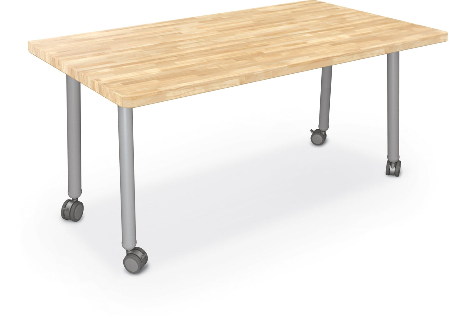 Mooreco Akt Table – 36"D x 72"W Rectangle, Laminate or Butcher Block Top, Fixed Height Available in 29"H, 36"H, or 42"H - SchoolOutlet