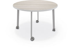 Mooreco Akt Table – 48" Round, Laminate Top, Fixed Height Available in 29"H, 36"H, or 42"H