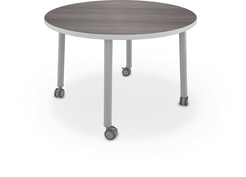 Mooreco Akt Table – 48" Round, Laminate Top, Fixed Height Available in 29"H, 36"H, or 42"H - SchoolOutlet