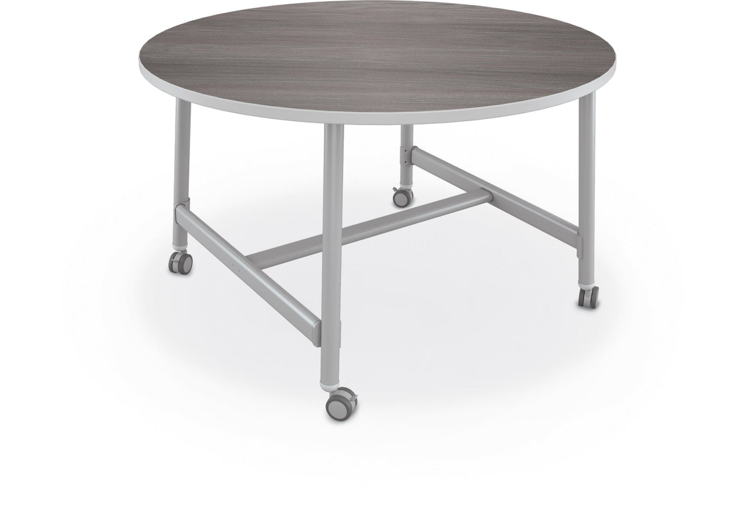 Mooreco Akt Table – 60" Round, Laminate Top, Fixed Height Available in 29"H, 36"H, or 42"H - SchoolOutlet