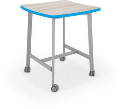 Mooreco Akt Table – Wavy Square, Laminate Top, Fixed Height Available in 29"H, 36"H, or 42"H