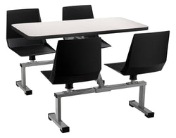 NPS Cluster Swivel Booth, 24x48, Whiteboard Top (National Public Seating NPS-CSBG2448-WB)