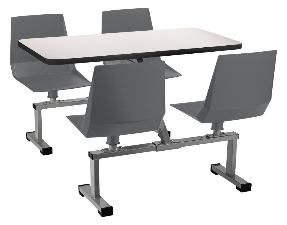 NPS Cluster Swivel Booth, 24x48, Whiteboard Top (National Public Seating NPS-CSBG2448-WB) - SchoolOutlet