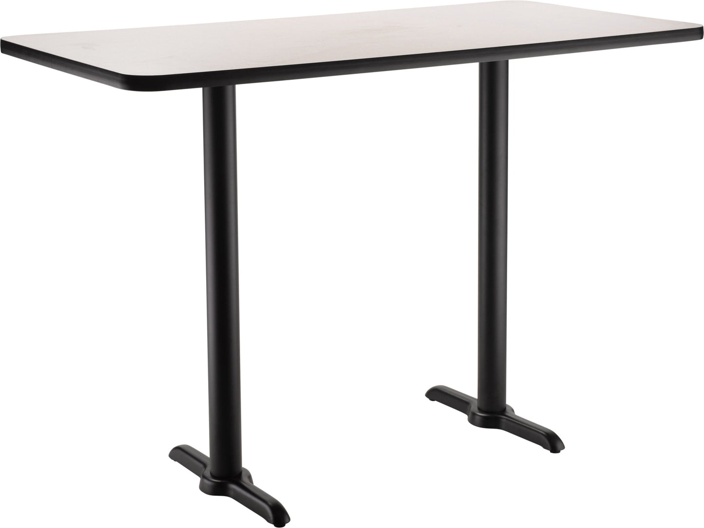 NPS CT23042TB - NPS Cafe Table, 30"x42" Rectangle, "T" Base, 42" Height (National Public Seating NPS-CT23042TB) - SchoolOutlet