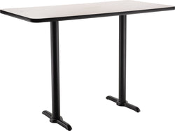 NPS CT23042TB - NPS Cafe Table, 30"x42" Rectangle, "T" Base, 42" Height (National Public Seating NPS-CT23042TB)