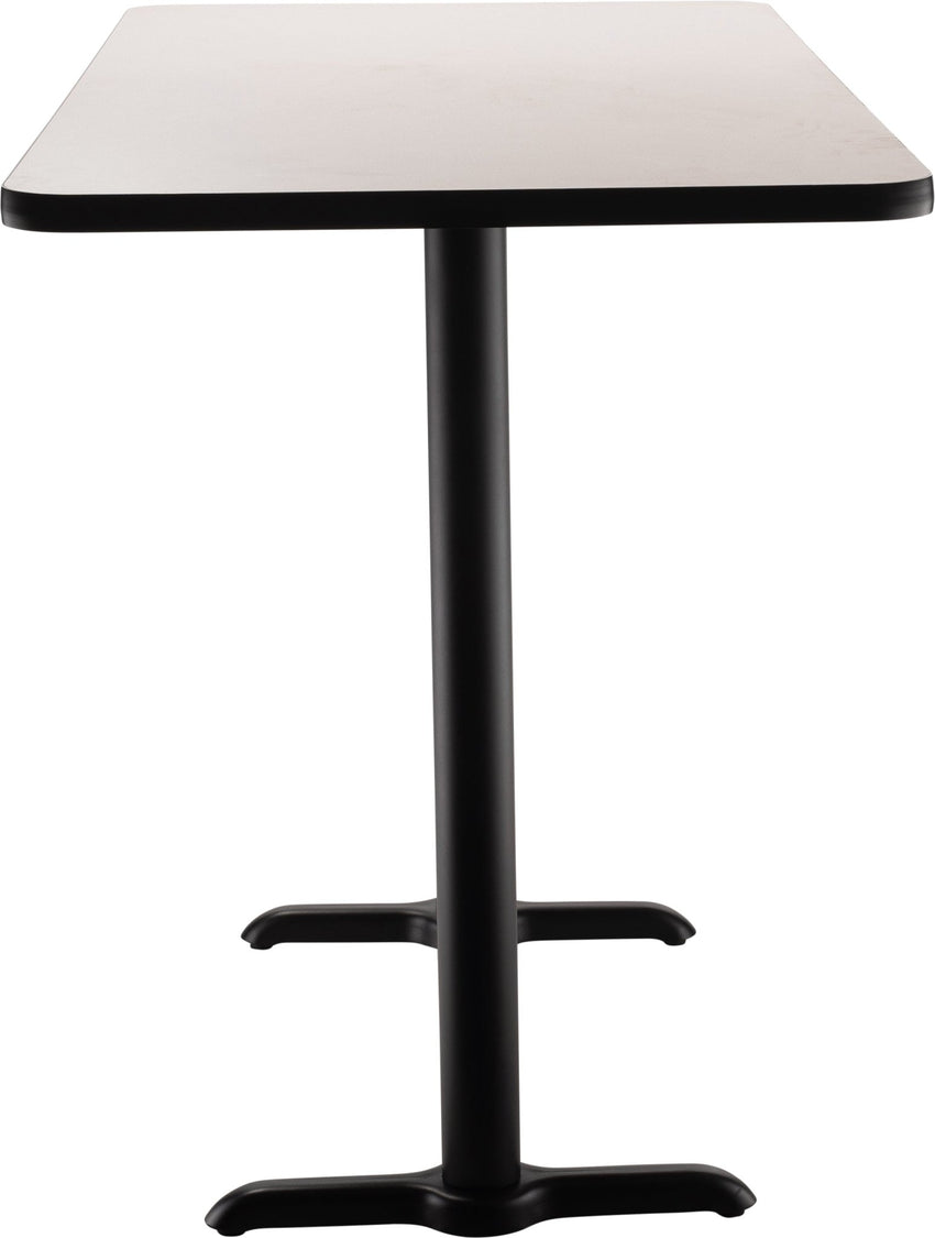 NPS CT23048TB - NPS Cafe Table, 30"x48" Rectangle, "T" Base, 42" Height (National Public Seating NPS-CT23048TB) - SchoolOutlet