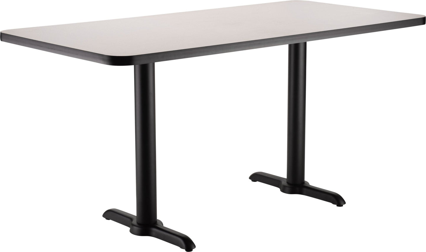 NPS CT23048TD - NPS Cafe Table, 30"x48" Rectangle, "T" Base, 30" Height (National Public Seating NPS-CT23048TD) - SchoolOutlet
