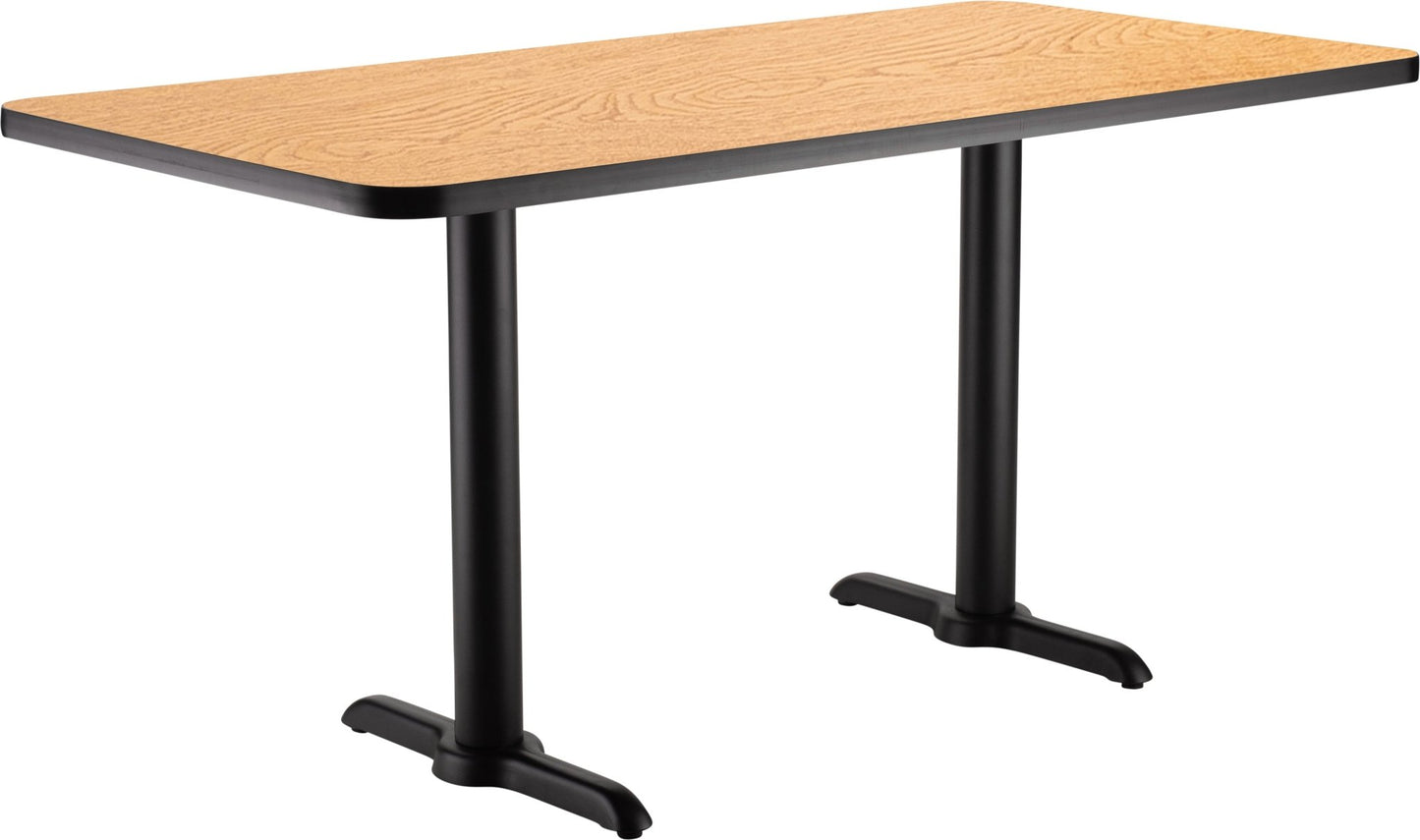 NPS CT23048TD - NPS Cafe Table, 30"x48" Rectangle, "T" Base, 30" Height (National Public Seating NPS-CT23048TD) - SchoolOutlet