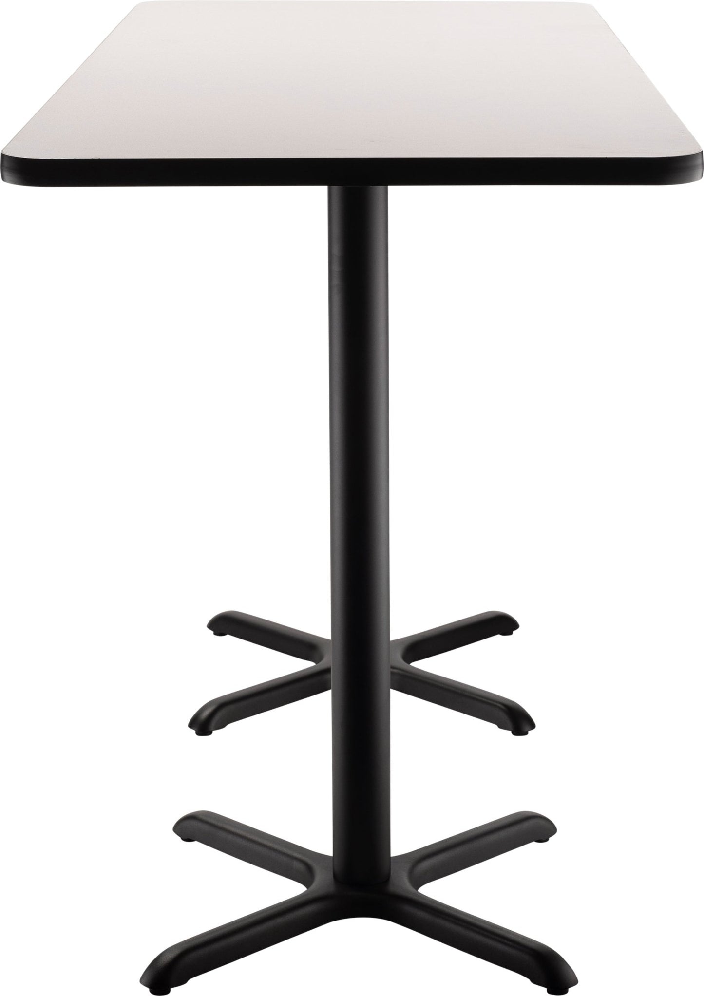 NPS CT23072XB - NPS Cafe Table, 30"x72" Rectangle, "X" Base, 42" Height (National Public Seating NPS-CT23072XB) - SchoolOutlet