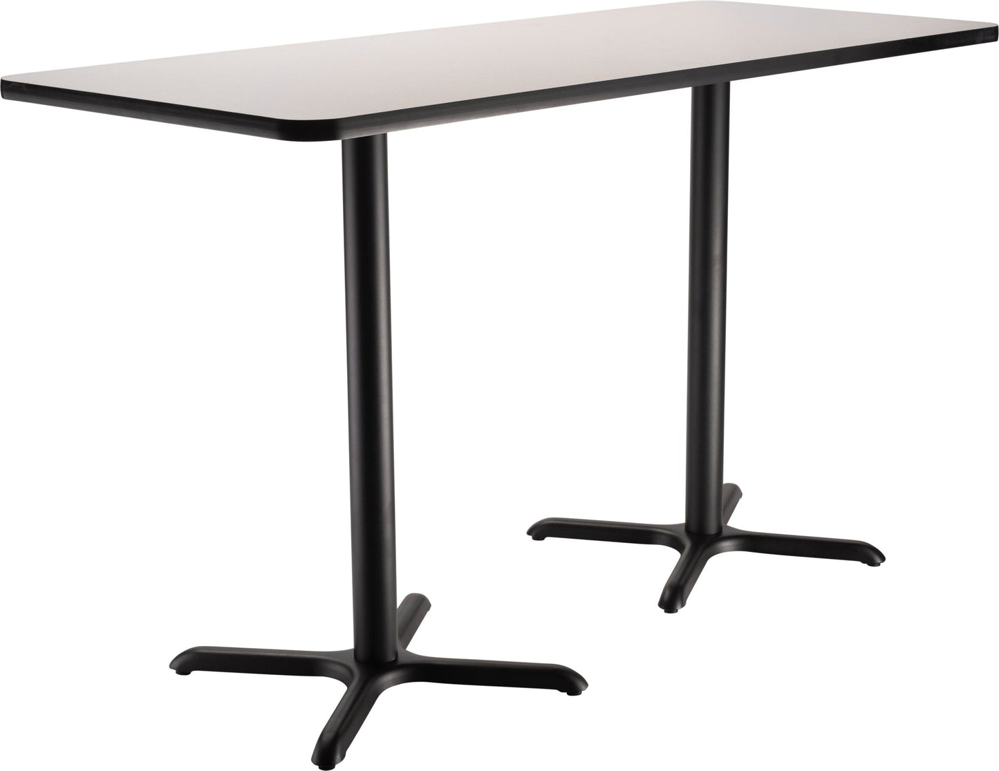 NPS CT23072XB - NPS Cafe Table, 30"x72" Rectangle, "X" Base, 42" Height (National Public Seating NPS-CT23072XB) - SchoolOutlet