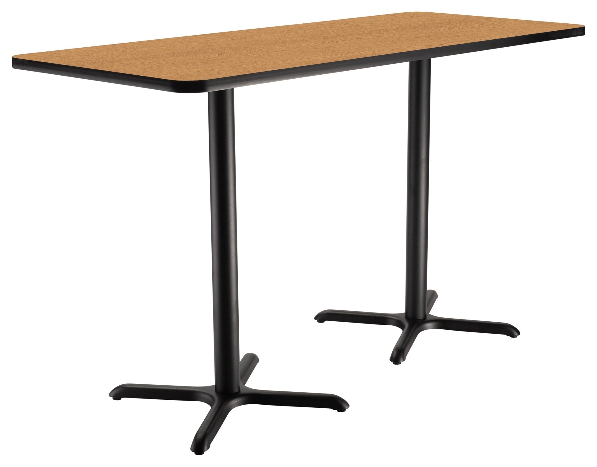 NPS CT23072XB - NPS Cafe Table, 30"x72" Rectangle, "X" Base, 42" Height (National Public Seating NPS-CT23072XB) - SchoolOutlet