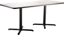 NPS CT23072XD - NPS Cafe Table, 30"x72" Rectangle, "X" Base, 30" Height (National Public Seating NPS-CT23072XD)