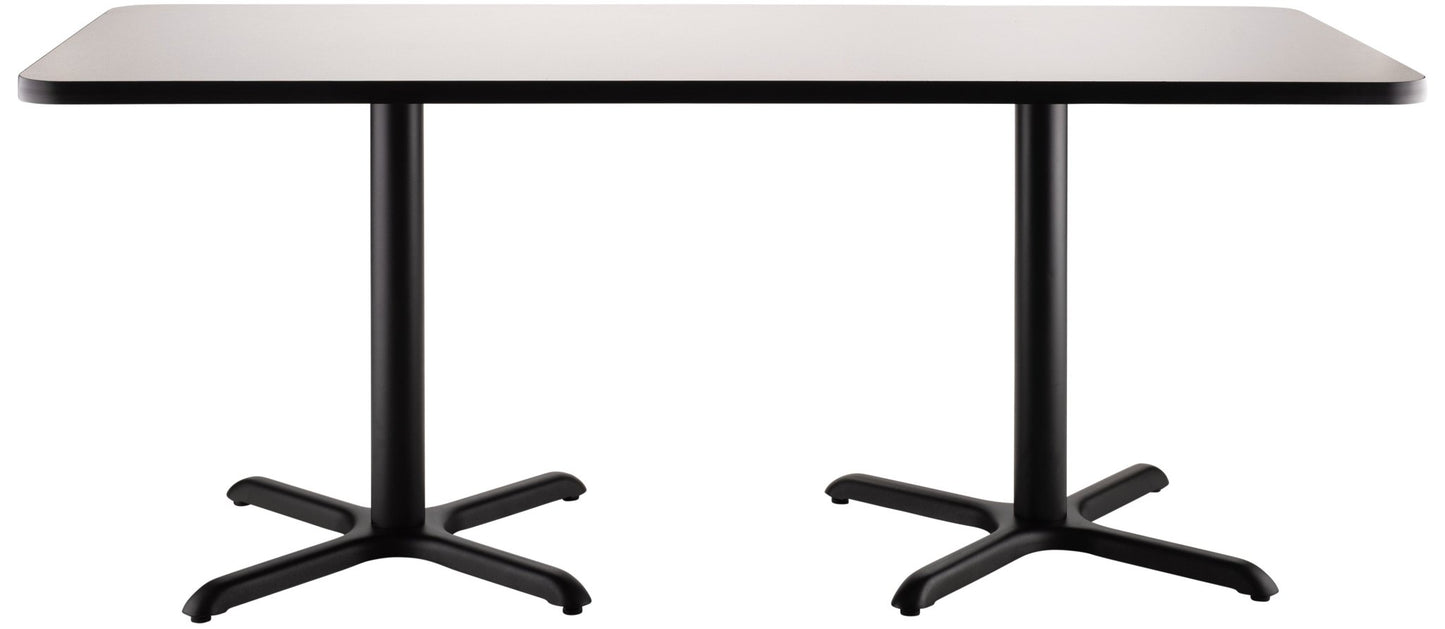 NPS CT23072XD - NPS Cafe Table, 30"x72" Rectangle, "X" Base, 30" Height (National Public Seating NPS-CT23072XD) - SchoolOutlet