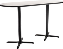 NPS CT43072XB - NPS Cafe Table, 30"x72" Racetrack, "X" Base, 42" Height (National Public Seating NPS-CT43072XB)