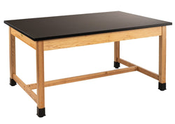 NPS Wood Science Lab Table, 42 x 72 x 36"H (National Public Seating NPS-SLT2-4272)