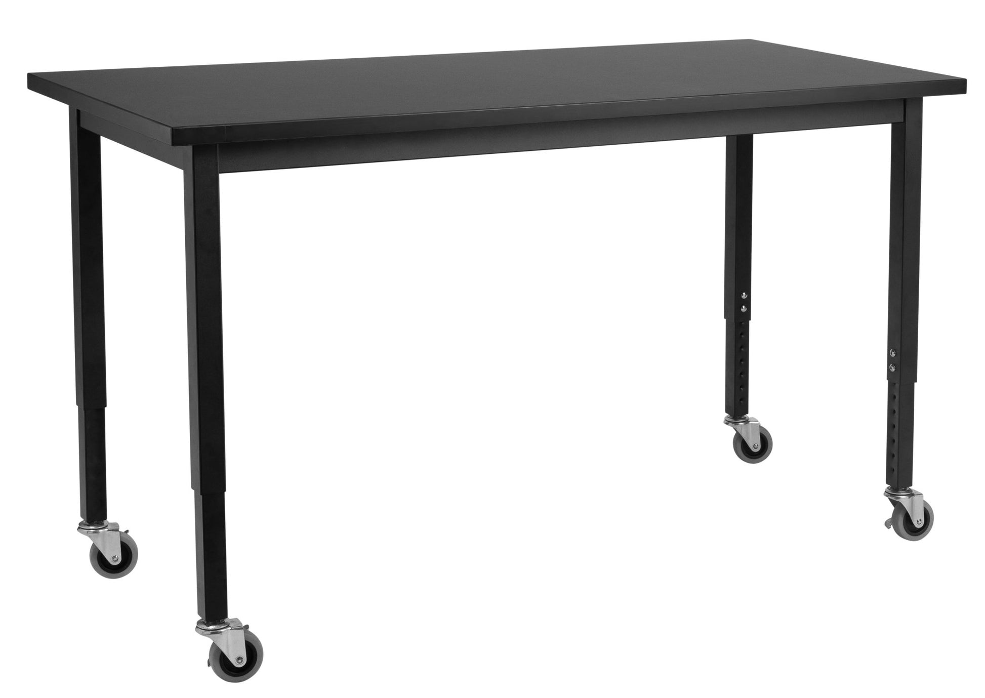 NPS Height Adjustable Science Lab Table, 30" X 72", Phenolic Top, Steel Legs (National Public Seating NPS-SLT3-3072P) - SchoolOutlet