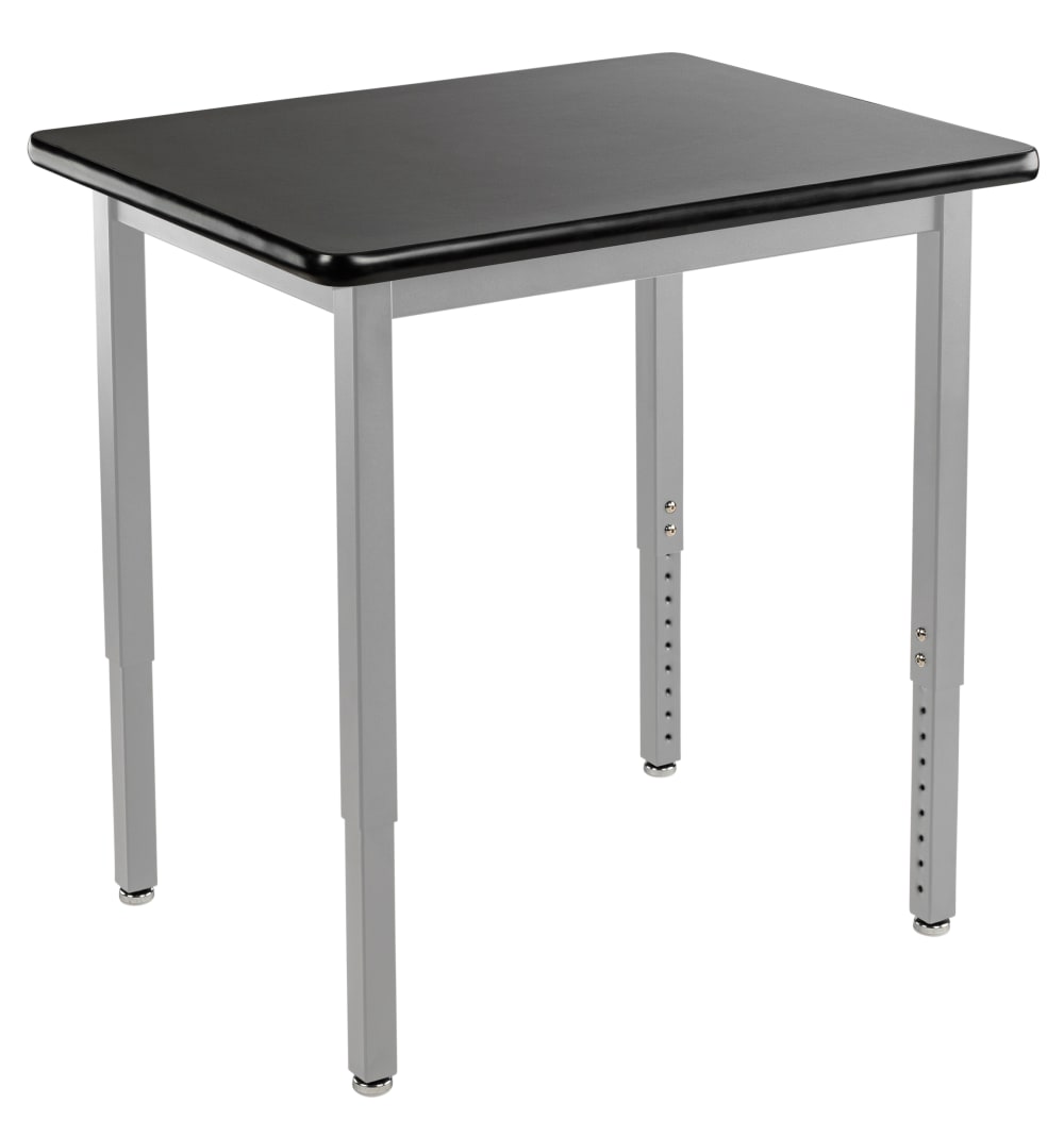 NPS Science Lab Table, 24" X 24", Steel Legs (National Public Seating NPS-SLT3-2424C) - SchoolOutlet