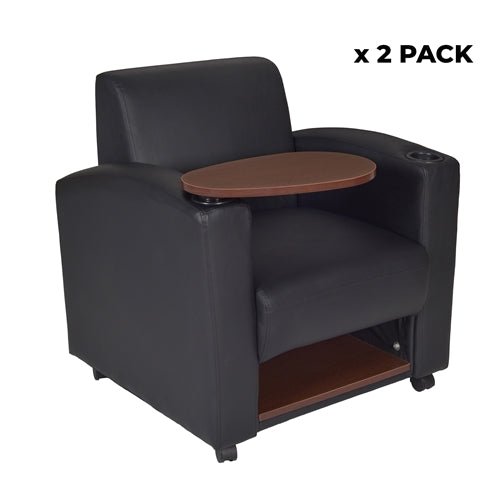 Regency 7701JVBK2PK - Nova Tablet Arm Chair w/ Storage (2 pack)- Black/Java(Regency 7701JVBK2PK) - SchoolOutlet