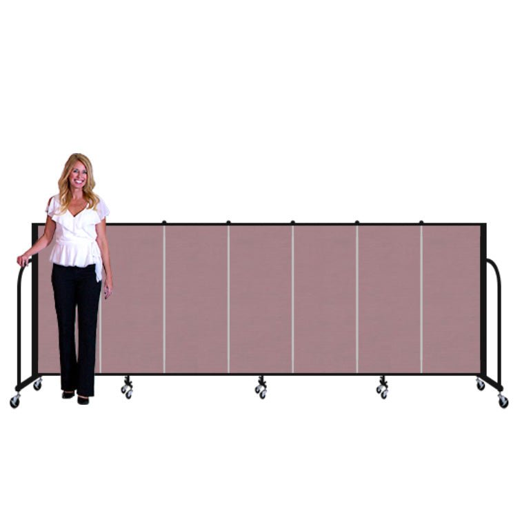 Screenflex FSL407 - 7 Panels Standard Portable Room Divider 13' 1" L x 4' H - SchoolOutlet