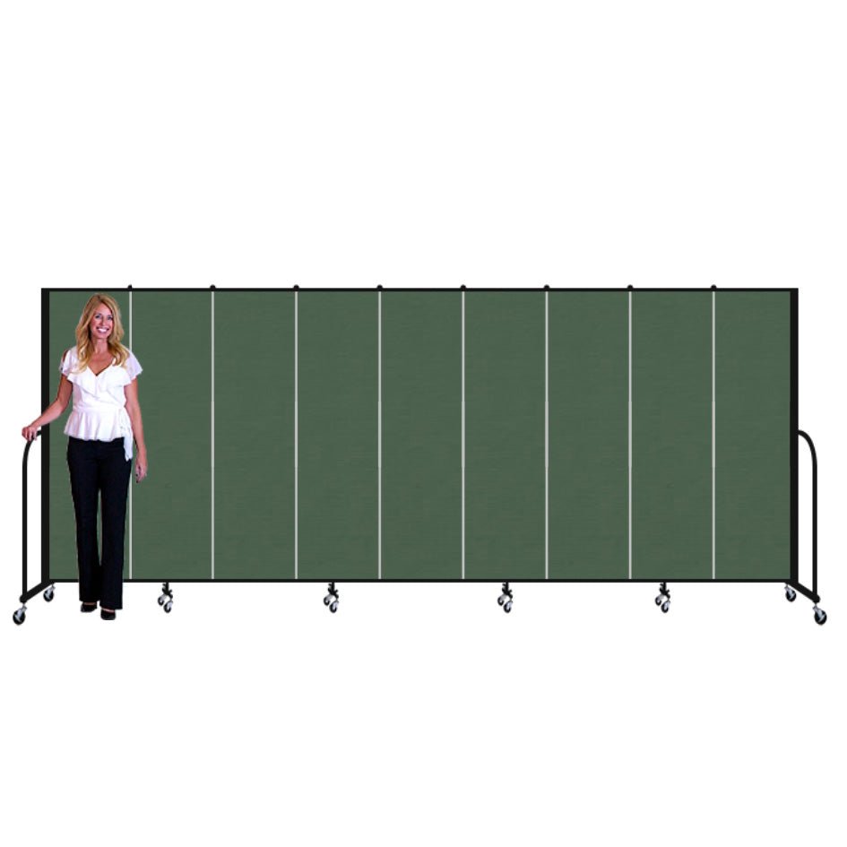 Screenflex FSL609 - 9 Panels Standard Portable Room Divider 16' 9" L x 6' H - SchoolOutlet